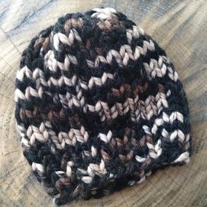 Handknit Baby Beanie in Leopard | Chunky Knit Hat
